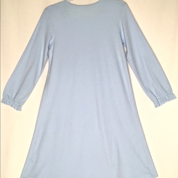 Womens Unbranded Night Gown Small Baby Blue Fleece - Picture 2 of 5